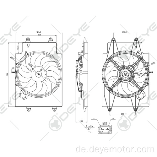 Kühlerlüfter für ALFA ROMEO 147 ALFA